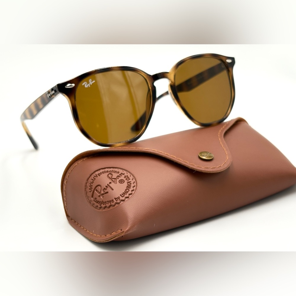 Ray-Ban Round Lens RB4306 Highstreet Tortoise Brown Lens Sunglasses 54mm 710/73 - Picture 3 of 11